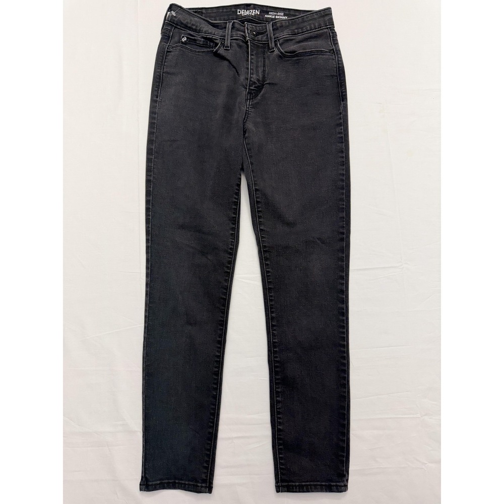 Denizen From Levis High‎ Rise Ankle Skinny Jeans Womens 4 Charcoal Wash 27x34